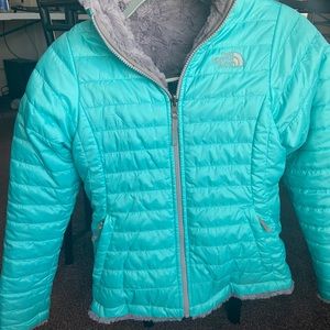 Northface youth girls reversible coat size 14/16